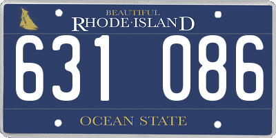RI license plate 631086