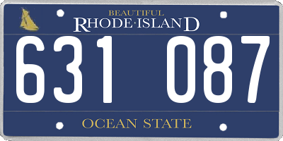 RI license plate 631087