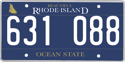 RI license plate 631088