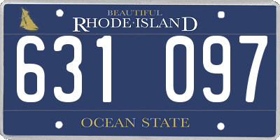 RI license plate 631097