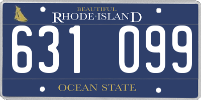 RI license plate 631099