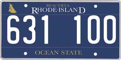 RI license plate 631100