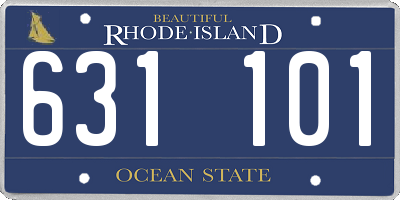 RI license plate 631101