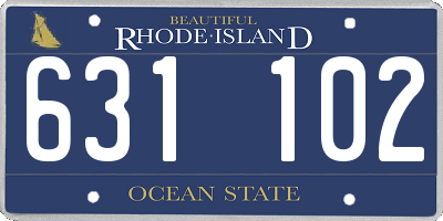 RI license plate 631102