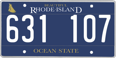 RI license plate 631107