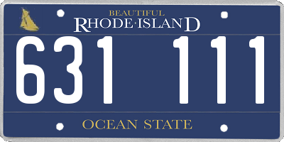 RI license plate 631111