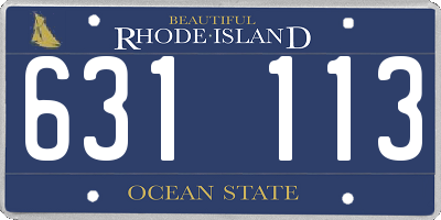 RI license plate 631113