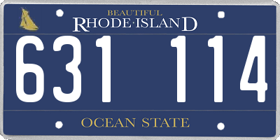 RI license plate 631114