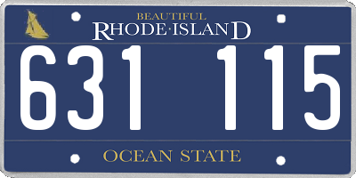 RI license plate 631115
