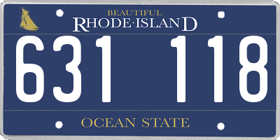 RI license plate 631118