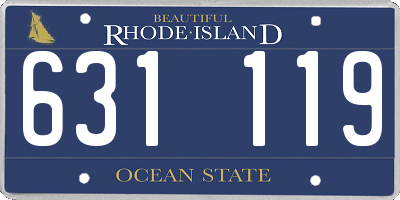 RI license plate 631119