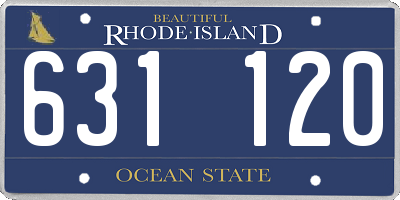 RI license plate 631120