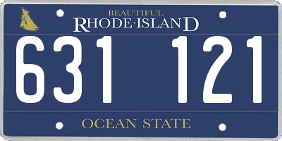 RI license plate 631121
