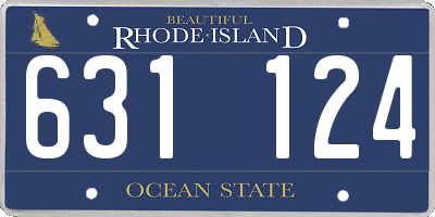 RI license plate 631124