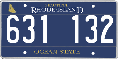 RI license plate 631132