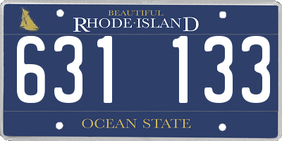 RI license plate 631133