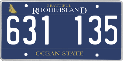 RI license plate 631135