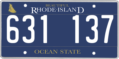 RI license plate 631137