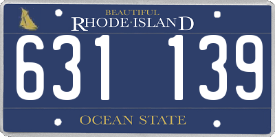 RI license plate 631139