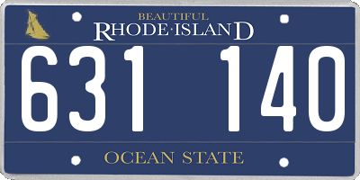RI license plate 631140