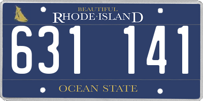 RI license plate 631141