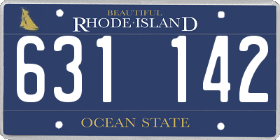 RI license plate 631142