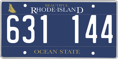 RI license plate 631144