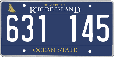 RI license plate 631145