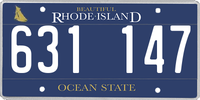 RI license plate 631147