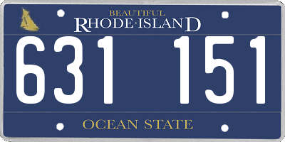 RI license plate 631151