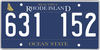 RI license plate 631152
