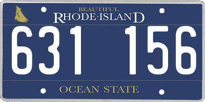 RI license plate 631156