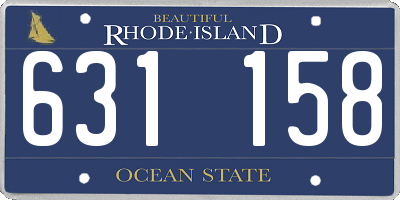 RI license plate 631158