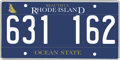 RI license plate 631162