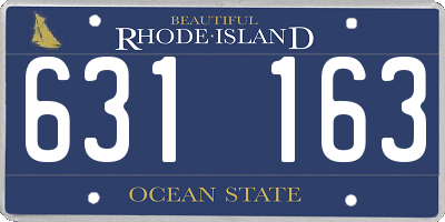 RI license plate 631163