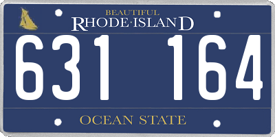 RI license plate 631164