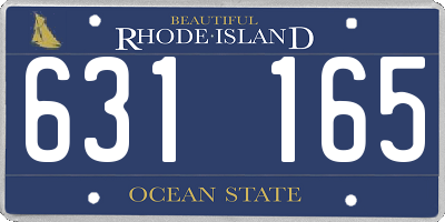 RI license plate 631165