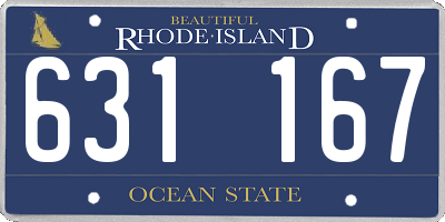 RI license plate 631167