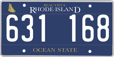 RI license plate 631168