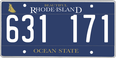 RI license plate 631171