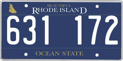 RI license plate 631172