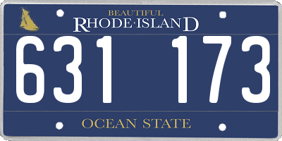 RI license plate 631173