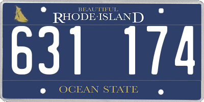 RI license plate 631174