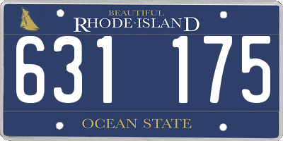 RI license plate 631175