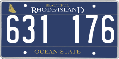 RI license plate 631176