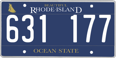 RI license plate 631177