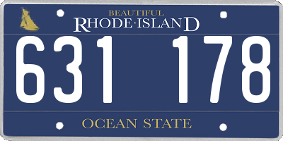 RI license plate 631178