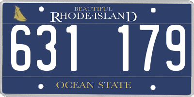 RI license plate 631179