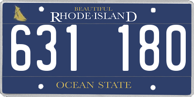 RI license plate 631180