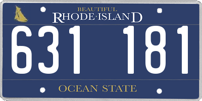 RI license plate 631181